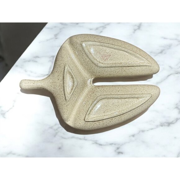 Vintage Red Wing Pottery Bob White Quail Pattern Triple Section Serving Bowl Rel - Picture 11 of 11